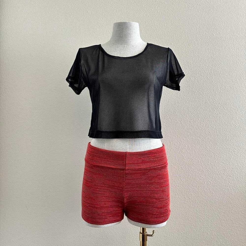 black sheer mesh top